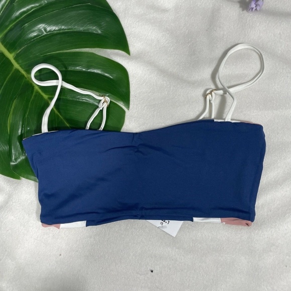 NWT‎ L Space [ SZ XS ] Rebel Bandeau Bikini Top Indigo Primrose Blue - Picture 11 of 12